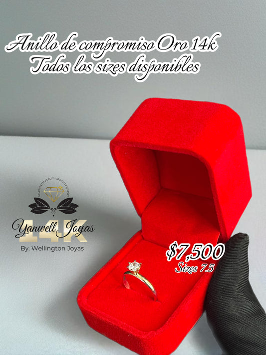 Anillo de oro 14k